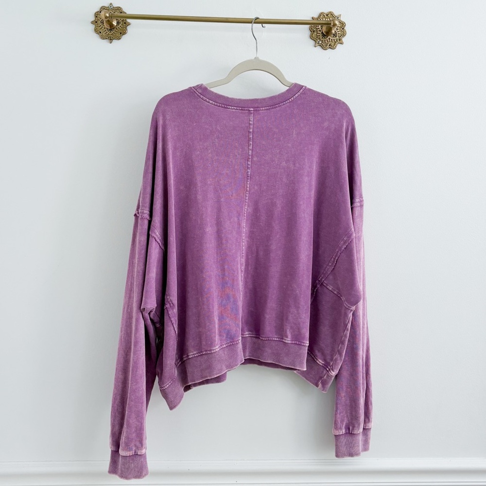 Easel Flower Patch Oversized Pullover Small - image 6